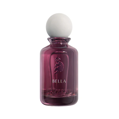 Perfume Bella de Laverne 100 ml, fragancia dulce y sofisticada con flores blancas, vainilla y toques ambarados.